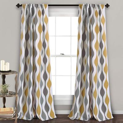 China Wholesale Blackout Curtain Fabric Insulated Ready Made Fancy Living Room Window Curtains for sale