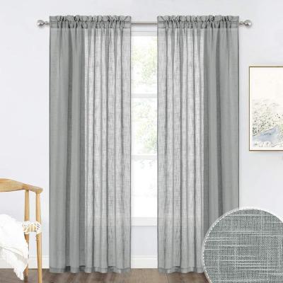 China Hot Sale Blackout Canvas Textured Solid Cheap Curtains For Living Room China for sale