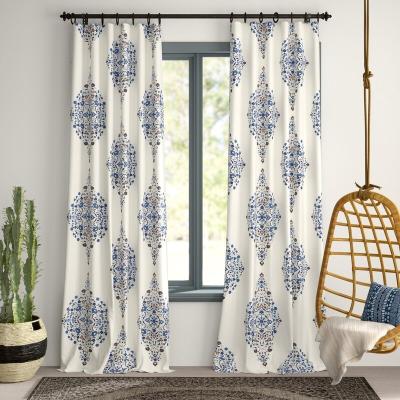 China Wholesale Ready Made Blackout Blackout Printed Curtains For Living Room Bedroom Luxury for sale