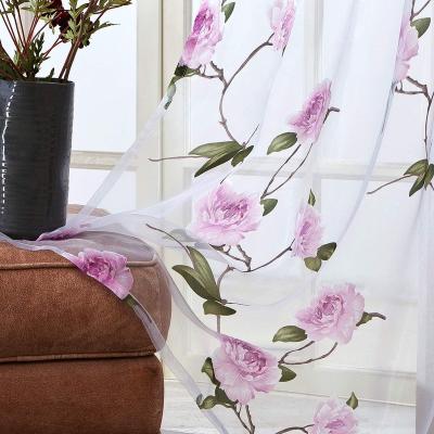 China Wholesale Ready Made Melodious Blackout Curtain Floral Blackout Curtains Fabric For Luxury Living Room for sale