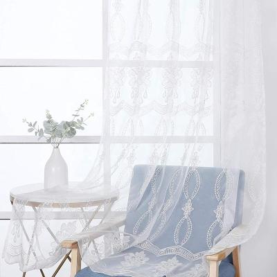 China Purple Insulated Ready Made Embroidered Sheer Curtain for Luxury Living Room for sale