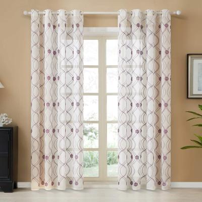 China Wholesale Sheer Blackout Embroidery Curtain Living Room Window Curtains for sale