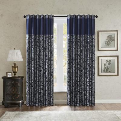 China Wholesale Blackout Ready Made Drapes And Drapes Luxury Jacquard Curtain for sale