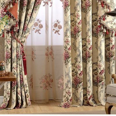 China Wholesale Blackout Ready Made Drapes And Drapes Luxury Jacquard Curtain for sale