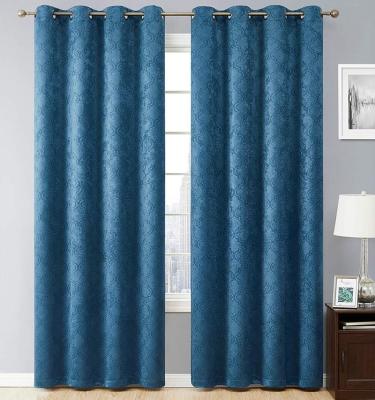 China Blackout Blackout Jacquard Fabric Ready Made Curtain Material For Living Room for sale