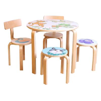 China Environmental Material Nashow LMMS-056 Moreland Kids Furniture Kids Play Wooden Activity Furniture Table and Chair Set Playroom Decor for sale