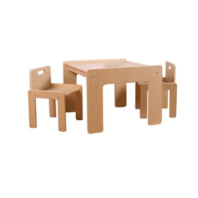 China Nashow LMMS-035 Mark Chairs Wooden Material Environmental Kids Table Activity Furniture and Chairs Set Playroom Table and Decor for sale