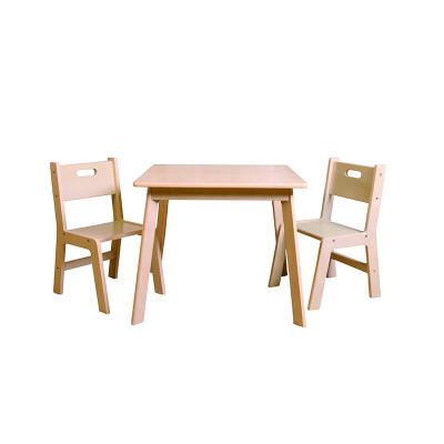 China Nashow LMMS-038 Child Furniture Solid Wood Table and Chairs Kids Activity Chairs and Table Montessori Product for sale