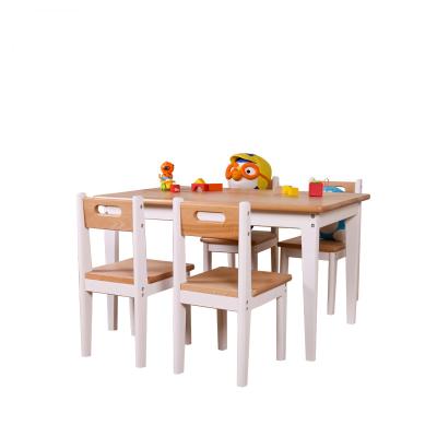 China Nashow LMMS-020 Modern High Quality Wooden Kids Furniture Rectangle Kids Table And Chair for sale