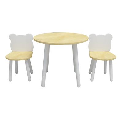 China Durable+Multifunctional+Safety Materials Nashow LMMS-070 Kids Furniture Set Bear Table and Chair Set Wood Furniture for sale