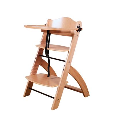 China Nashow LMHC-001 Baby Umpire Chair Modern Natural Wood Highchair for Baby and Toddler Dining Highchair Weaning Feeding Chair for sale