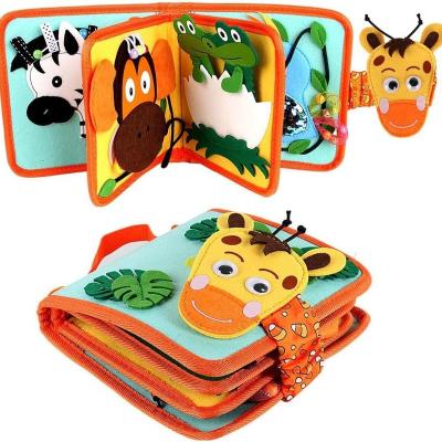 China DIY TOYS Montessori Early Education 3D Stereoscopic Cartoon Felt Book Children's Quiet Busy Animal Book Intellectual Craft Kits for sale