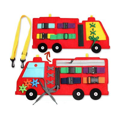 China DIY TOYS Unisex Early Education Fire Engine Busy Board Toy New Cloth Book and Felt Board for 2-4 Years Old Children's Dress Learning for sale