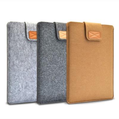 China Lady Wholesale Laptop Tablet Protective Felt Case with Inner Chicken Pocket Custom Business Bag Printing Available for sale