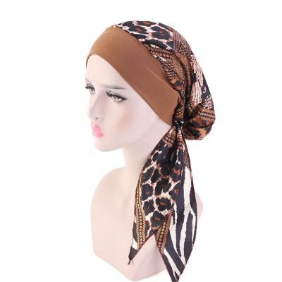 China Comfortable Customize Fashion Logo Braid Cowl Along Women Custom Made Chiffon With Tie Designer Printed Elastic Cowl for sale