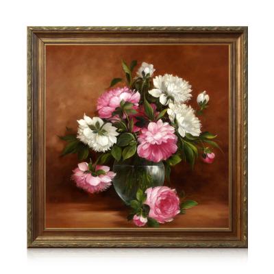 China Wholesale Handmade Realistic Oil Painting Flower Canvas Painting For Wall Decor for sale