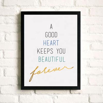 China Modern A4 Size Printed Nordic Motivational Wall Art Posters Quotes Letter Painting for sale