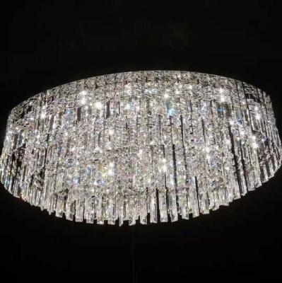 China Modern Hotel Custom Staircases Wedding Luxury Crystal Large Pendant Lights High Ceiling Chandelier-Gold Living Room Decor for sale