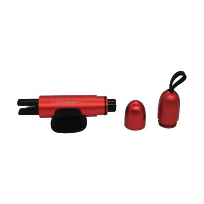 China Broken Window Sell Well Portable Aluminum Alloy Pok Multifunction Car Red Safety Hammer for sale