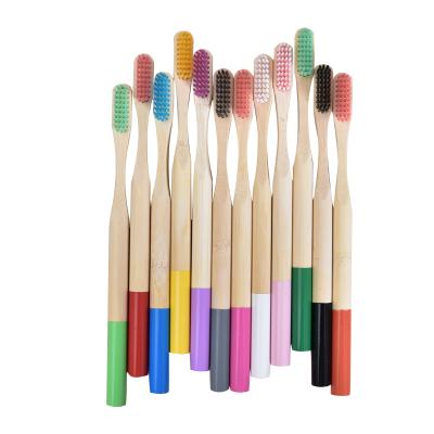 China New Custom 100% Nylon Adult Biodegradable Eco Toothbrush OEM Manual Carchoal Bamboo Toothbrush for sale