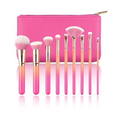 China Angular blush high quality custom made 9pcs manufacturers china dial brush just in case for sale