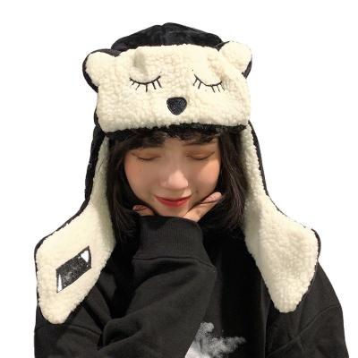 China COMMON Winter Cycling Korean Cute Cotton Windproof Warm Hat Hearing Protection Hat Fascinator Hats for sale