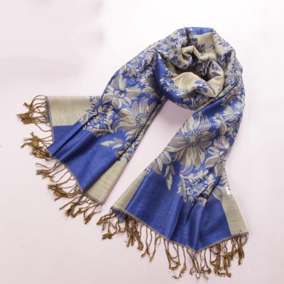 China Thickening Style Anti-static Ethnic Air Flower Grape Covering Jacquard Printed Fashion Scarf Shawl Hot Women Wholesale for sale