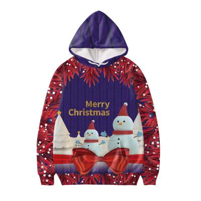 China Lightweight Christmas 3D Printed Kids Santa Hat Hoodie Casual Jacket Men And Women Long Sleeve 2021 New Winter Christmas Hoodies for sale