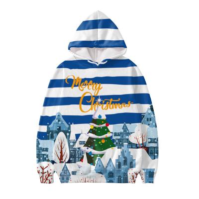 China Christmas Tree Light Men's 3D Printed Oversized Hoodie Autumn And Winter Hooded Pullover Christmas Fashion Sudadera Hooded Sweatshirts for sale