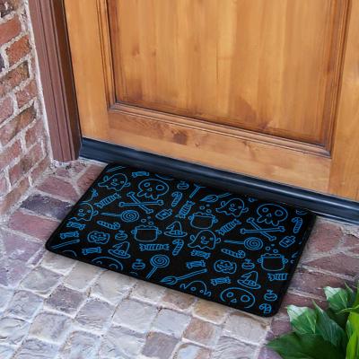 China Washable Blue Ghost Halloween Decor/Custom Head Print Living Room Kitchen Mats/Skull Candy Drop Shipping Mats Entryway Covers MOQ1 for sale