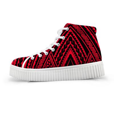 China 2021 Fashion Trend New Style Female Tribal Polynesian Traditional Full Size Sneakers 3D Printing Women Winter Increasing Casual Shoes for sale