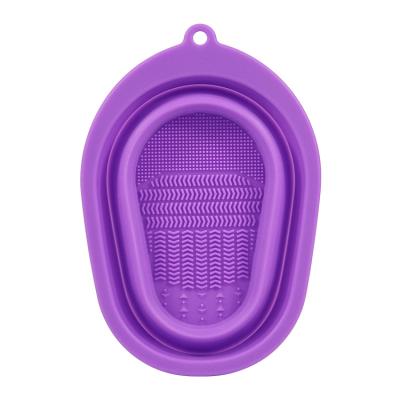 China Folding Make Up Brush Cleaning Tool Portable Folding Silicone Brush Cleaner For Home Use for sale