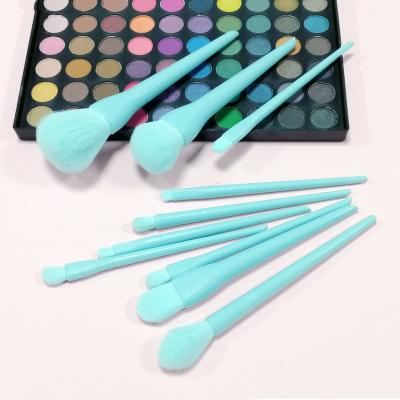 China Smudge Brush Candy Color 10pcs Makeup Set Brush Fiber Hair Powder Brushes Eye Make Up Brush Beauty Tool Factory Wholesale for sale