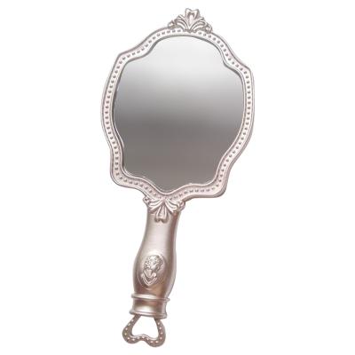 China Personalized Cosmetic Princess Makeup Hand Mirror Mini Make-up Hand-held Vintage Vanity Mirror Unique Gift for Girls for sale