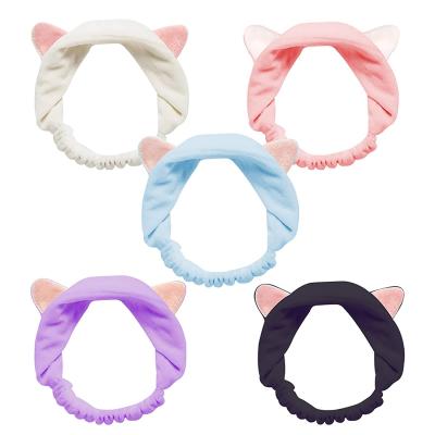 China Non Slip Soft Face Makeup Skin Care Multifunctional Wash Bath And Shower Hair Cute Headband for sale