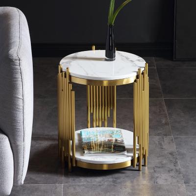 China Modern Modern Marble Living Room Furniture Side Table Stainless Steel Or Glass Top Coffee Tables for sale