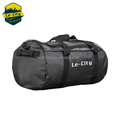 China Outdoor Sport Mesh Duffel Bag Outdoor Activity Travel Bag Shoulder Packing Belt Foldable Duffel Bag for sale