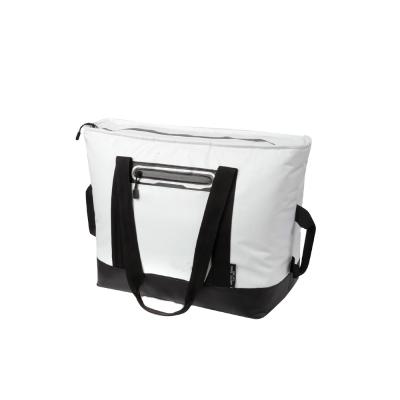 China Waterproof Waterproof Tote Bag 30 Can Cooler Bag White Insulated Soft Cooler Bag for sale