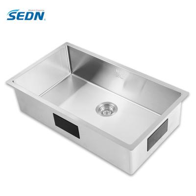 China Without Faucet Professional Quality Undermount 304 Stainless Steel Single Bowl Kitchen Sink for sale