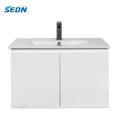 China Bevel-Handle Modern Small Finger Pull Manufacturer Customize Floor Standing Bathroom Cabinet Vanity for sale