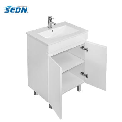 China Bevel-handle Finger Pull China Factory Custom Waterproof Floor Mounted Small Bathroom Sink Vanity Unit for sale