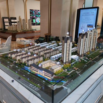 China Modern Perfect Architectural Real Estate 3D Light Effect Custom Building Scale Residential Model Building for sale