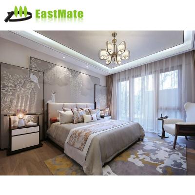 China Contemporary Chinese Style Bedroom Hotel Furniture Solid Wood Design for sale