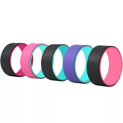 China Fitness center hot sale back yoga wheel roller yoga wheel PU EVA band ABS yoga wheel for sale