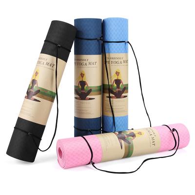 China 6mm Durable Washable Waterproof Yoga Mat Tpe Yoga Mat For Printing Fitness, Eco-Friendly Yoga Mat Fitness Sport Tool for sale