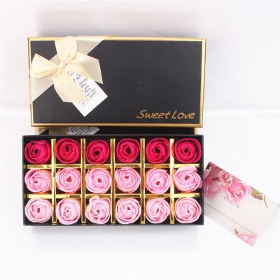 China Factory direct sale 21 soap roses bouquet valentines gift box flower base cleaning bouquet for sale