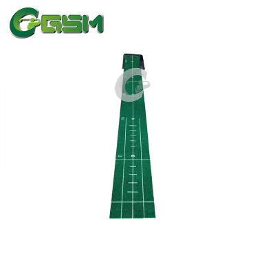 China Eco-friendly Putter Practice Teaching Mat Golf Hitting Mat Artificial Grass Indoor Folded Mat For Club for sale