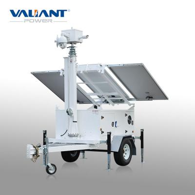 China Solar CCD Color CCTV Trailer Waterproof / Waterproof Digital Camera Security System for sale