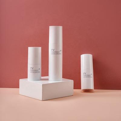 China New Cosmetic Item As Material Empty White Plastic Lotion Bottle Plastic Skin Care Container With Cap for sale