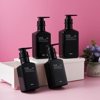 China New Style Cosmetic PET Large Capacity Material Shampoo And Care Bottles Portable Shampoo And Body Wash Bottles for sale